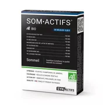 SOMActifs SOMGreen Bio Sommeil réveil nocturne SYNActifs 30 gélules