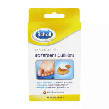 Scholl 4 Pansements Coricides pour Durillons