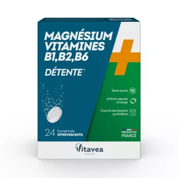 Vitavea Magnésium Vitamines B1, B2, B6 Détente 24 comprimés