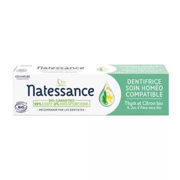 Natessance creme dental orgânico compatível com Homéo