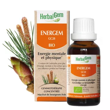 Herbalgem Complèxe Energem GC28 Énergie Mentale et Physique Bio 30 ml