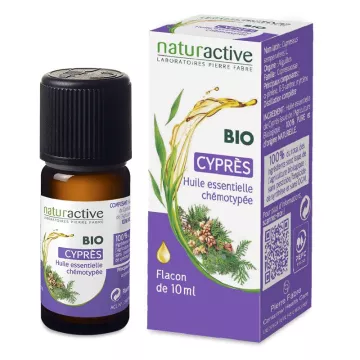Naturactive Cypress 10 ml de óleo essencial orgânico quimiotipado
