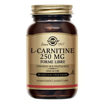 Solgar L-Carnitine 250mg 90 Plantaardige Capsules