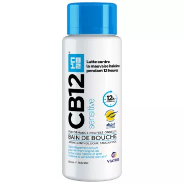 CB12 Sensitive Soft Menthol Aroma Mouthwash Alcohol Free 250ml