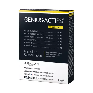 Synactif Genius-Aktives Gedächtnis und Konzentration 30 Kapseln