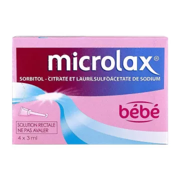Microlax Bébé Solution Rectale laxative 4 unidoses
