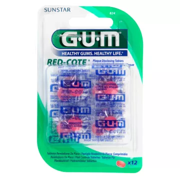 Sunstar Gum Red Cote Zahnbelag-Entferner 12 Tabletten