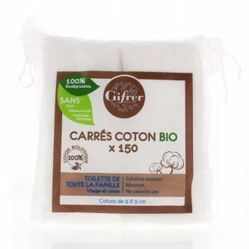 Gifrer Organic cotton square Bag of 150