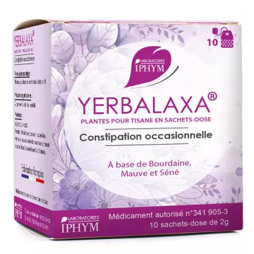 Infusión de Yerbalaxa 10 sobres, digestión, tránsito Iphym