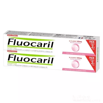 Fluocaril Bi-Fluoré 145 mg Pâte Dentifrice Dents Sensibles lot de 2x75 ml