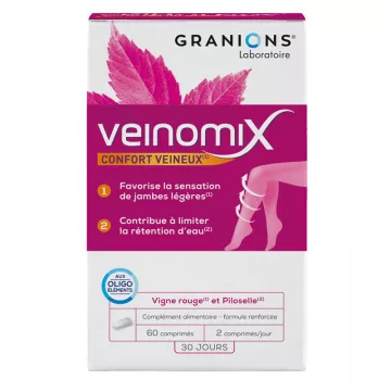 Granions VEINOMIX RETENÇÃO COMFORT / ÁGUA venosa 60 COMPRIMIDOS