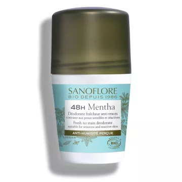 Deodorante roll-on biologico Sanoflore 48 ore Mentha