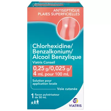 Chlorexidine/Benzalkonium/Alcool Benzylique Mylan 100 ml