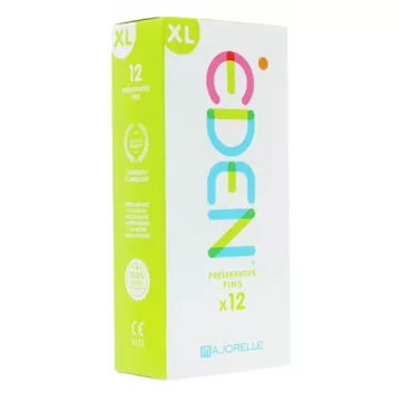 EDEN XL Fine lubricated latex condom x12