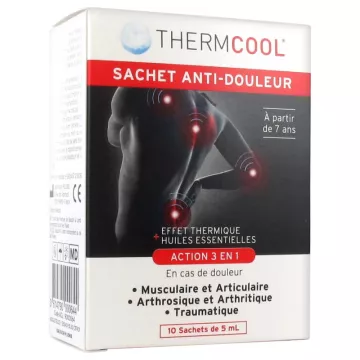 Gel para alívio de dores musculares e articulares Therm-Cool 10 sachês