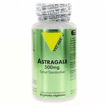 Vitall + Astragalus 500mg Standardized Extract 60 vegetable capsules