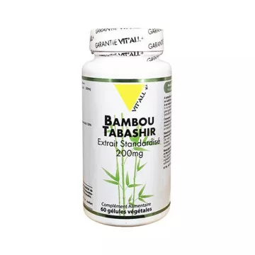 Vitall+ Bamboe Tabashir Bio 200mg Gestandaardiseerd Extract 60 plantaardige capsules