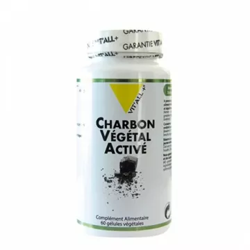 Vitall+ Actieve Plantaardige Houtskool 400mg 60 vegetarische capsules