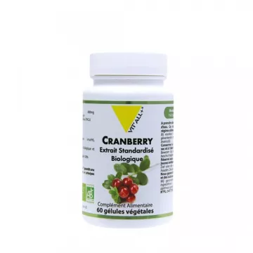 Vitall + Bio Cranberry 400mg Standardisierter Extrakt 60 Gemüsekapseln