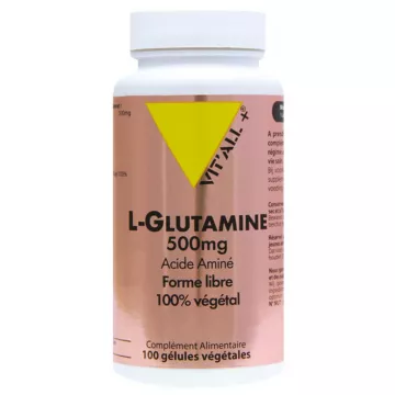 Vitall+ L Glutamine 500 mg vegetarian capsules