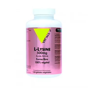Vitall + L-Lysine 500 mg 120 plantaardige capsules