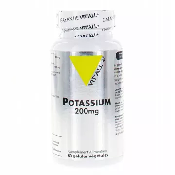 Vitall+ Potassium 200mg 80 gélules végétales