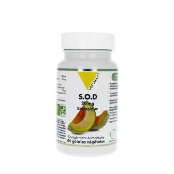 Vitall + Organic Vegetable SOD 20mg 60 vegetable capsules