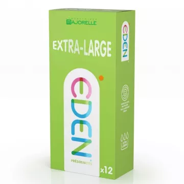Eden Gen Extra groot latex condoom met glijmiddel x12