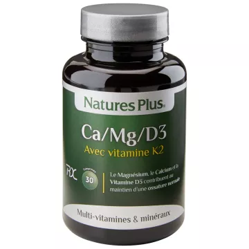 Natures Plus CA MG D3 + K2 30 tablets