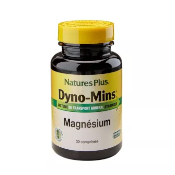 Natures Plus Dyno Mins Magnesium 300 mg 30 comprimés chélatés