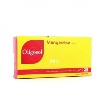 Oligosol manganês (Mn) 14 / 28 LÂMPADAS Minerals & Trace Elements