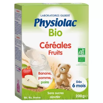 Physiolac Céréales Bio Farine fruits 200g