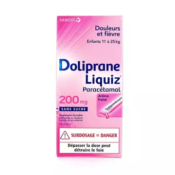 Doliprane LIQUIZ парацетамола 200 мг РЕБЕНКА 12 BAG