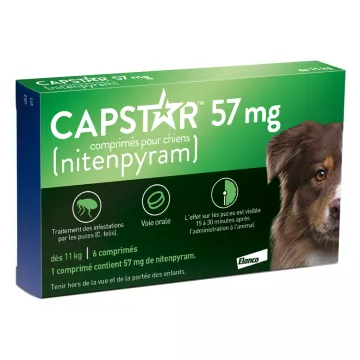 Capstar pulga Anti-6 57 mg Comprimidos Cães
