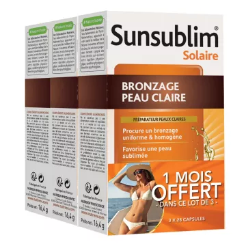 Nutreov Sunsublim Bronceado Piel Clara 3x28 cápsulas