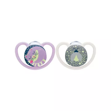 NUK SPACE Pacifier 6-18 месяцев, ночь