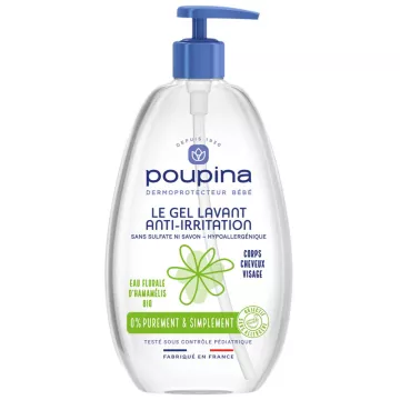 Gel de lavagem anti-irritação Poupina