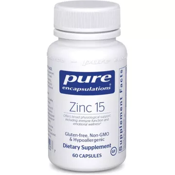 Encapsulación pura de zinc 15 mg 60 cápsulas