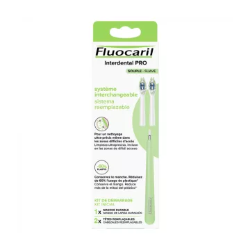 Kit de cepillo de dientes con cabezal reemplazable Fluocaril