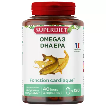 Superdiet Omega 3 DHA EPA Herzfunktion Kapseln