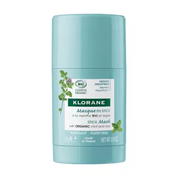 Klorane Masque Purifiant Visage Menthe Aquatique en stick 25g