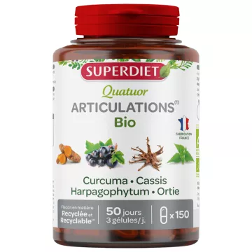 Superdiet Kurkuma Quartett Bio Gelenkkapseln x 150