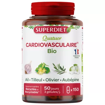 Superdiet Quatuor  Cardiovasculaire Bio Gélules x 150