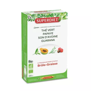 Superdiet Quatuor Guarana verbrennt organisches Fett 20 Fläschchen