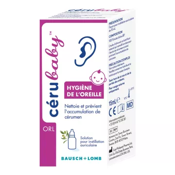 CeruBaby Soluzione per la pulizia dell'orecchio del bambino 15ml