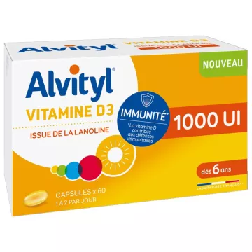 Alvityl Vitamine D3 1000UI 60 capsules