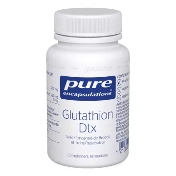 Glutationa DTX 60 cápsulas de encapsulação pura