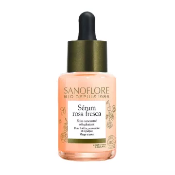 Sanoflore Rosa Fresca Serum Rehydrating Concentrate 30ml - увлажняющий концентрат сыворотки