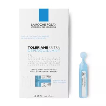 La Roche-Posay tolériane monodoses démaquillant visage et yeux