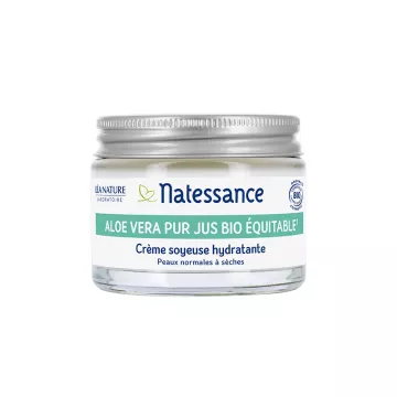 Natessance Crema hidratante sedosa de aloe vera orgánico 50 ml